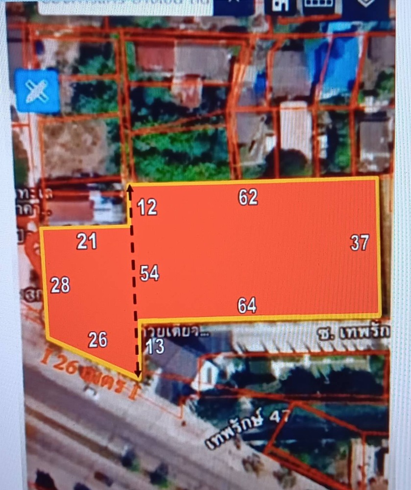 For SaleLandVipawadee, Don Mueang, Lak Si : Land next to Theparak Road / (SALE) TAN624