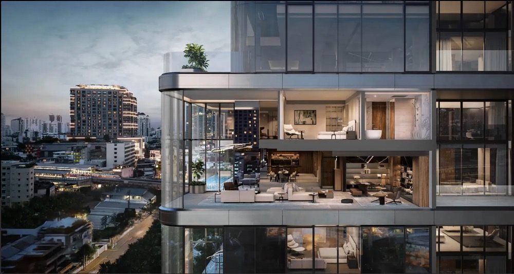 ขายคอนโดสุขุมวิท อโศก ทองหล่อ : Incredible Sky Villa With Private Swimming Pool At Porsche Design Tower Bangkok