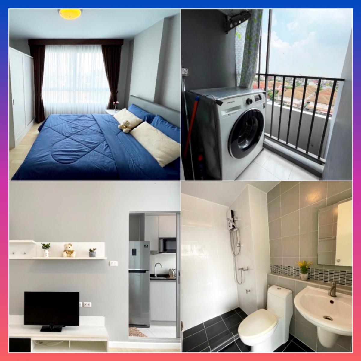 For RentCondoSeri Thai, Ramkhamhaeng Nida : Dcondo D Condo Ramkhamhaeng 64 Condo for rent near BTS Lam Sali, The Mall Bangkapi, Krungthep Kreetha, Srinakarin