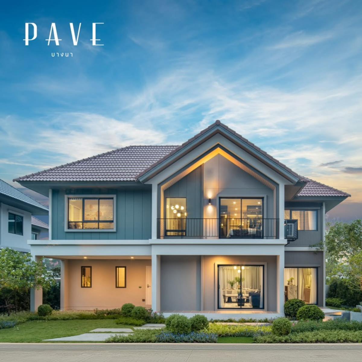 ขายบ้านสมุทรปราการ สำโรง : 𝗣𝗮𝘃𝗲 𝗯𝗮𝗻𝗴𝗻𝗮 💰🏡บ้านหลังใหญ่ 80 ตร.วา5 ห้องนอน 3 ห้องน้ำฟรี เฟอร์นิเจอร์ทั้งหลังฟรี ทุกค่าใช้จ่ายวันโอนฟรี โซลาเซลล์ บ้านเดี่ยวสไตล์รีสอร์ท 🍀🐱👑 ราคาพิเศษเพียง 6.59 ล้าน*ส่วนกลาง- สวนส่วนกลางกว่า 2 ไร่- สระว่ายน้ำขนาดใหญ่ Kid room และ co-working spaceLocatio