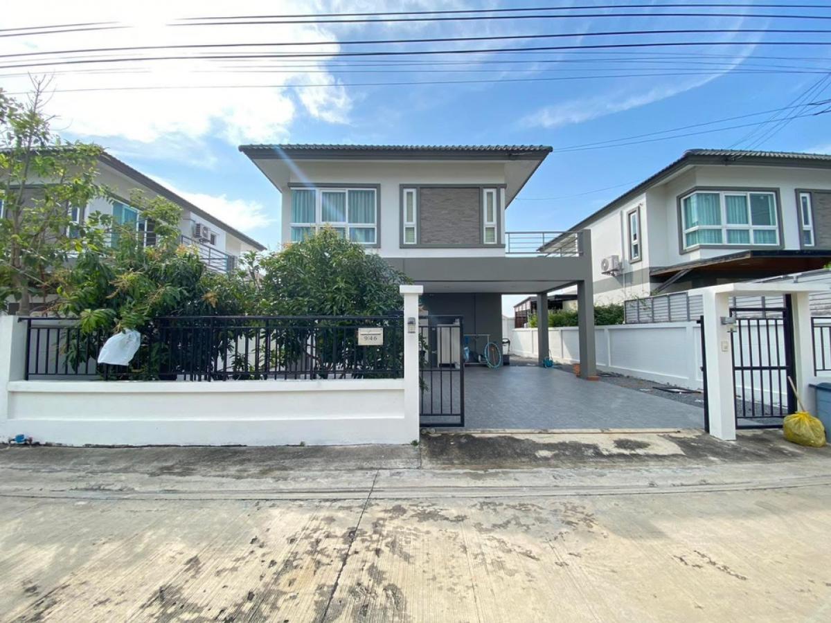 For RentHouseNonthaburi, Bang Yai, Bangbuathong : For rent: 2-storey detached house, Greenwell Village, Westgate, Soi Wat Lat Pla Duk, house in good condition, ready to move in, few units, private