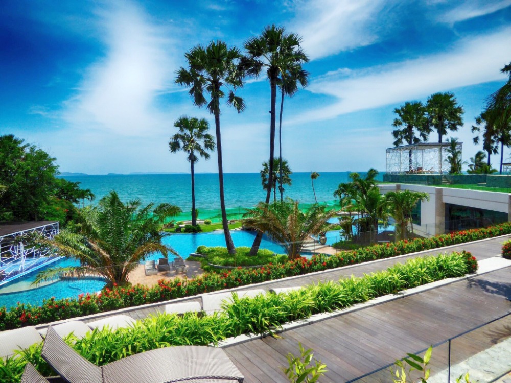 For SaleCondoPattaya, Bangsaen, Chonburi : ✨✨The palm Wongamat beach Pattaya Sea view 5 floor Foreign quota ready for move in ✨✨