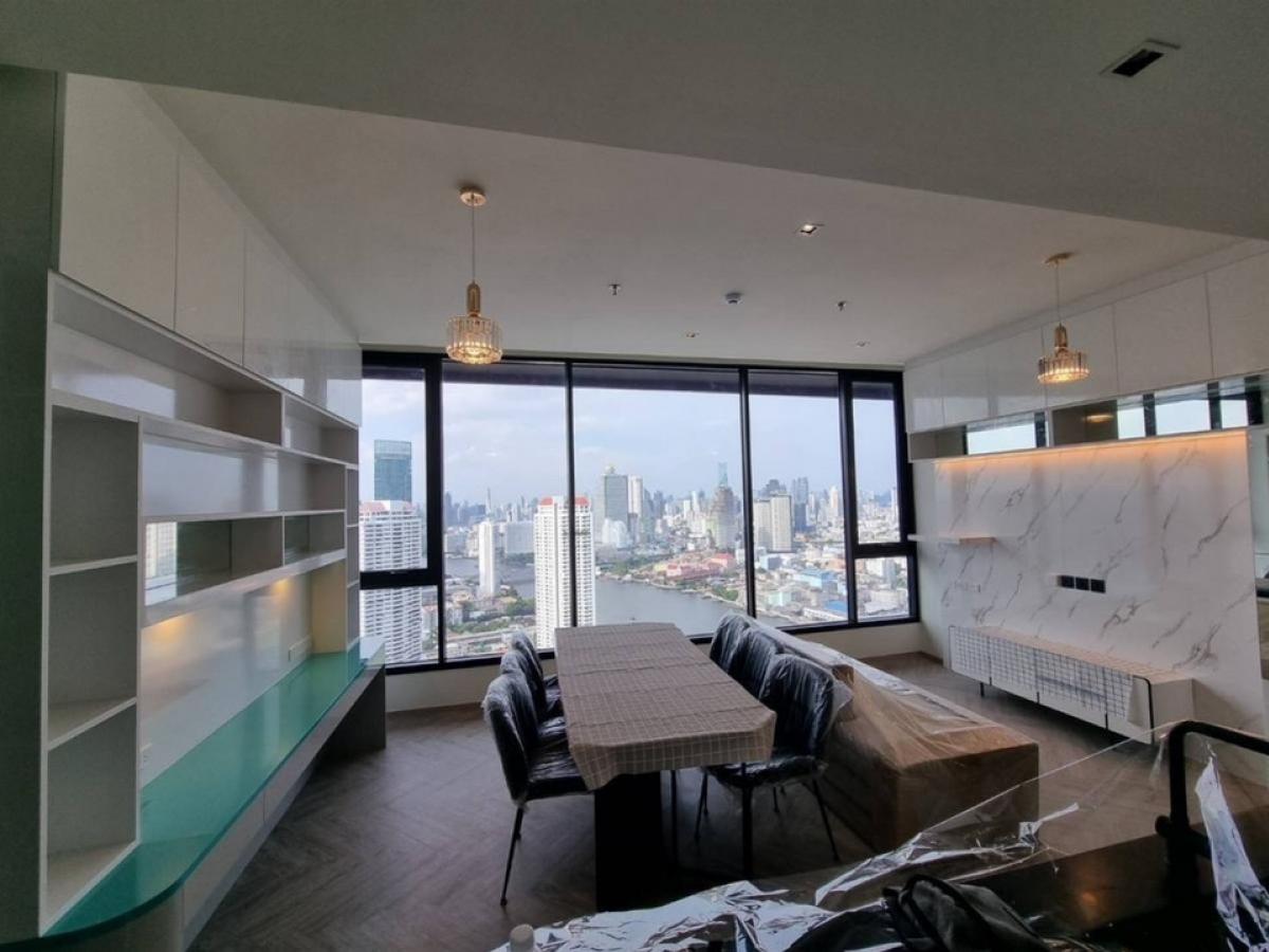 For RentCondoWongwianyai, Charoennakor : 🔥Chapter Charoennakhon riverside Condo🔥🔥Good location condo ,Beautiful room , full furnish2 bedrooms / 2 bathrooms / 1 living really