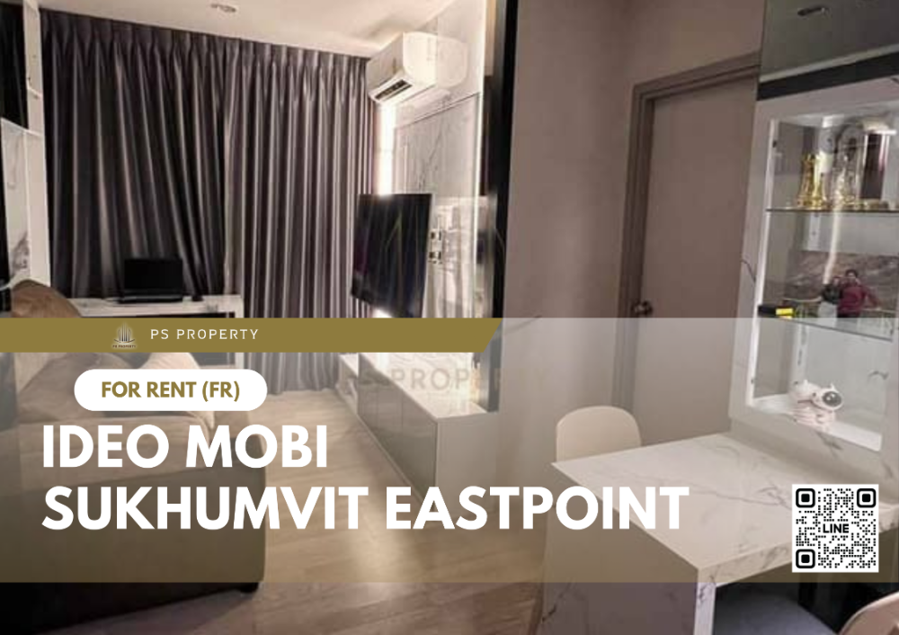 For RentCondoBangna, Bearing, Lasalle : For rent 📍 IDEO Mobi Sukhumvit Eastpoint 📍 near BTS Bangna, complete furniture and electrical appliances.