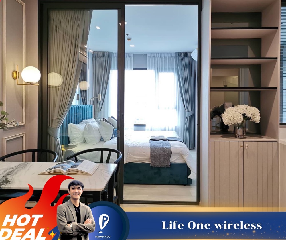 For RentCondoWitthayu, Chidlom, Langsuan, Ploenchit : For rent 🔥 Life One Wireless 🔥 Beautiful room, fully furnished, ready to move in // For more information, contact LineID:@promptyou5