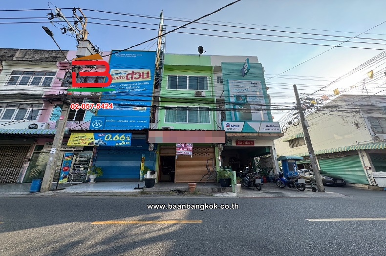 For SaleShophouseNawamin, Ramindra : Commercial building, Phahon Yothin 58, Soi 14, area 16 square wah, near MaxValu Phahon Yothin 58 branch, Phahon Yothin Road, Sai Mai Subdistrict (Khlong Hok Wa, lower south side), Bang Khen District, Bangkok