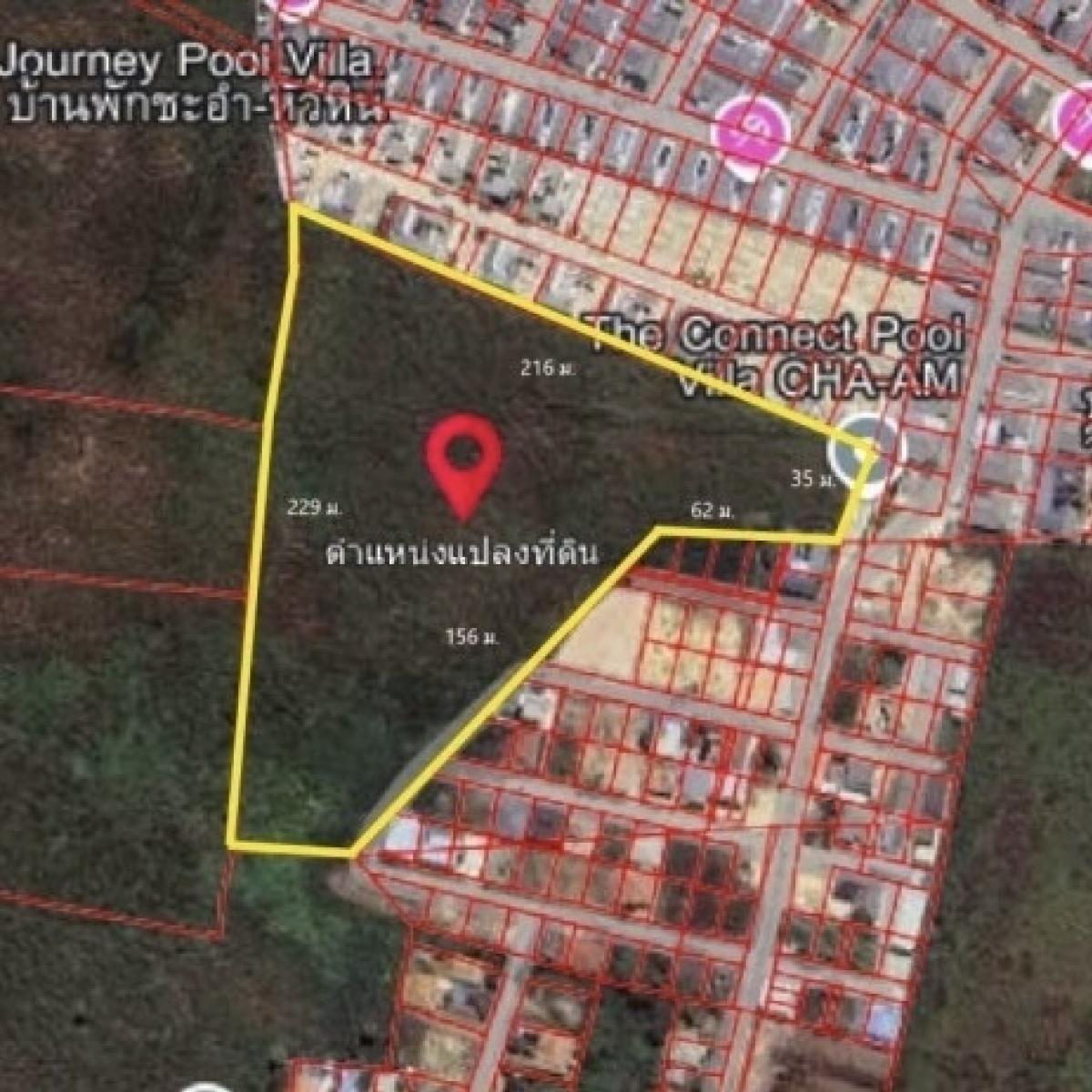 For SaleLandCha-am Phetchaburi : Land for sale, potential location, mountain view, near Cha-am beach, area 16-1-84 rai, Phetkasem Road, Cha-am Subdistrict, Cha-am District, Phetchaburi Province