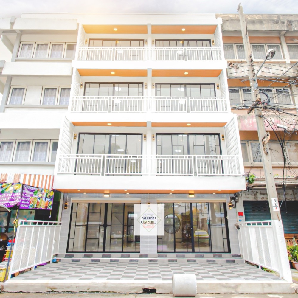 For SaleShophouseLadprao101, Happy Land, The Mall Bang Kapi : 🍭 “Baan Nong Nom Wan“ 🍭 A dream home office, 4 floors, 2 units, located in a business area, Bang Kapi area, ready for you to start a new life! 🏢✨