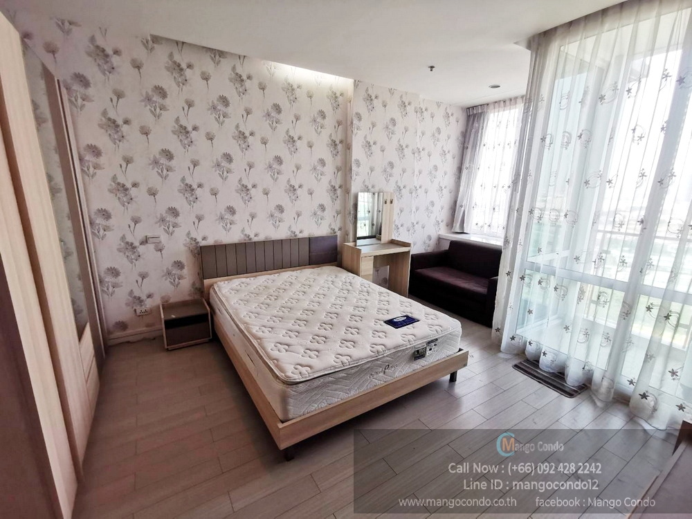 For RentCondoRama9, Petchburi, RCA : TC Green Rama9 a studio room for rent 10,000 baht on 29flr ready to move in