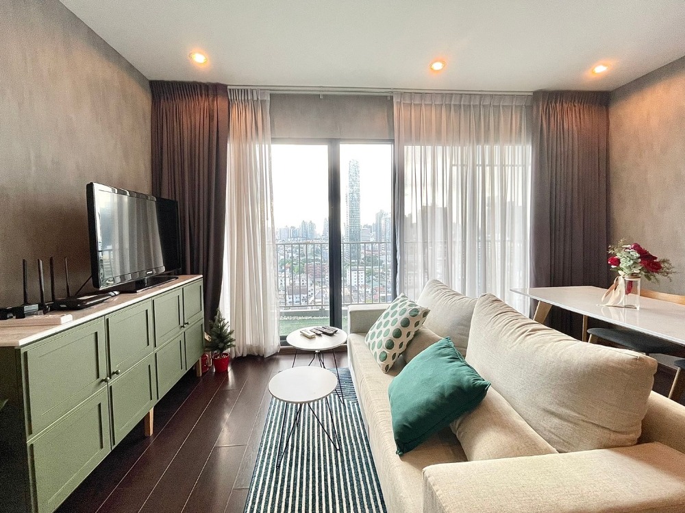 For RentCondoSukhumvit, Asoke, Thonglor : For rent C Ekkamai Condo 2 bedrooms, 2 bathrooms, 18th floor, fully furnished, ready to move in (1817)