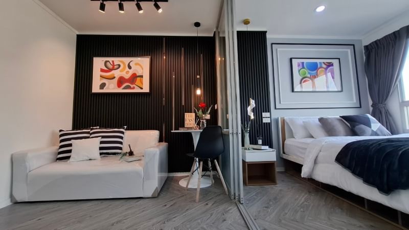 For SaleCondoOnnut, Udomsuk : North direction, beautiful room, as shown in the picture, complete furniture⭐Lumpini Ville Sukhumvit 77 Phase 2 (Lumpini Ville Sukhumvit 77 Phase 2)