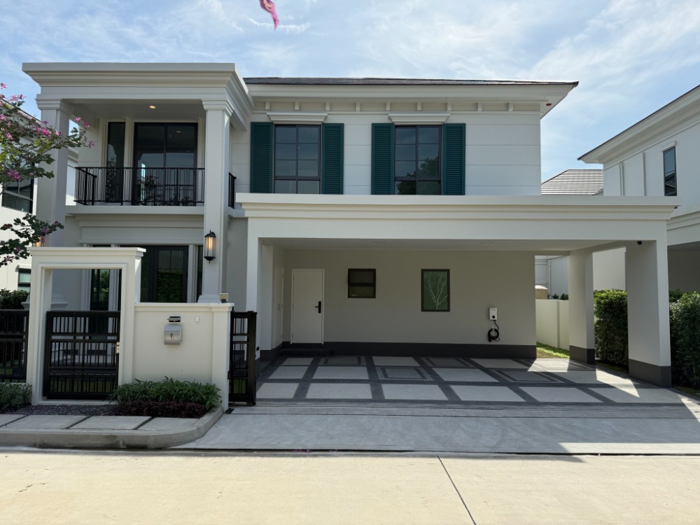 For RentHouseSamut Prakan,Samrong : 🏡 Luxury house for rent, Setthasiri Bangna, Km.10, 190,000 baht per month, near Mega Bangna, only 7 km., complete furniture and appliances, house is vacant, ready to move in ✅✅