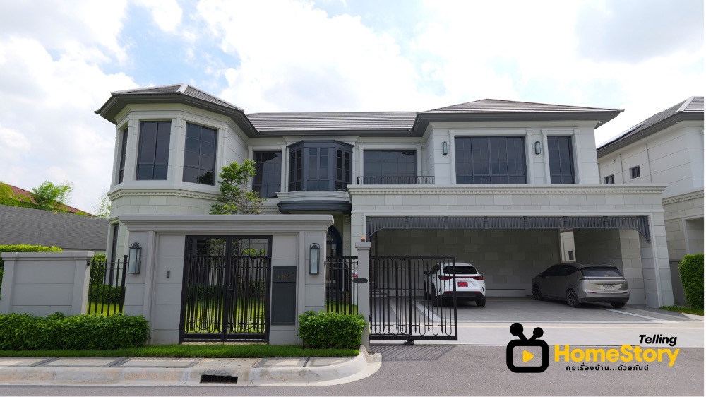 For SaleHousePattanakan, Srinakarin : For sale, Super Luxury Class house, 4 bedrooms, 4 parking spaces, new house, never occupied, Narasiri Krungthep Kreetha project (Gant-225)