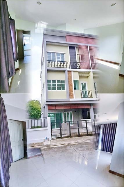 For RentTownhouseRattanathibet, Sanambinna : corner house on the main road 4bed BuathongThani4bath good view beautiful quiet cool breeze suitabl