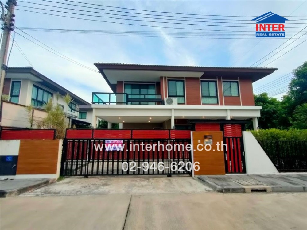 For SaleHousePathum Thani,Rangsit, Thammasat : 2-storey detached house, 67.2 sq.w., Thanyaphirom Grand Ville Village, Rangsit-Nakhon Nayok Road, Soi 12, Lam Luk Ka Road, Thanyaburi, Pathum Thani