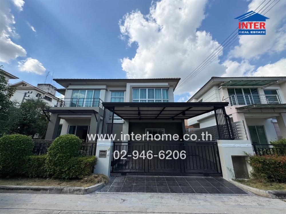 For SaleHousePhutthamonthon, Salaya : 2-storey detached house, 65.2 sq.w., Life Bangkok Boulevard Village, Pinklao-Phetkasem, opposite The Fourth Sai 4, Phutthamonthon Sai 4 Road, Borommaratchachonnani Road, Sam Phran, Nakhon Pathom