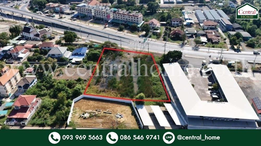 For RentLandAyutthaya : Vacant land 2 rai 2 ngan, Bang Pa-in, Ayutthaya, next to the main road