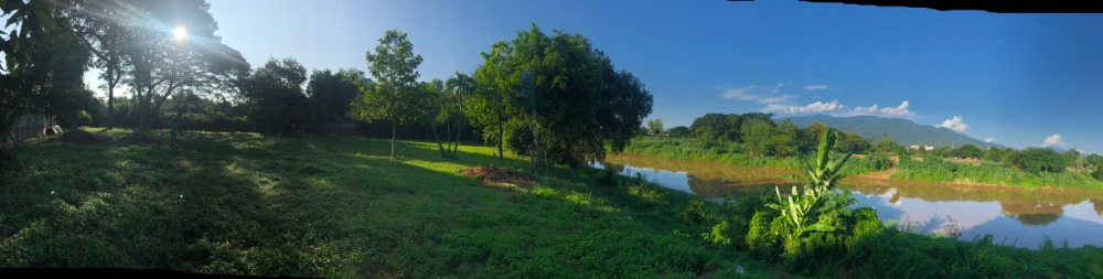 For SaleLandChiang Mai : Beautiful land for sale, already filled, next to the Ping River, Doi Suthep view, Mueang Chiang Mai District, Chiang Mai Province