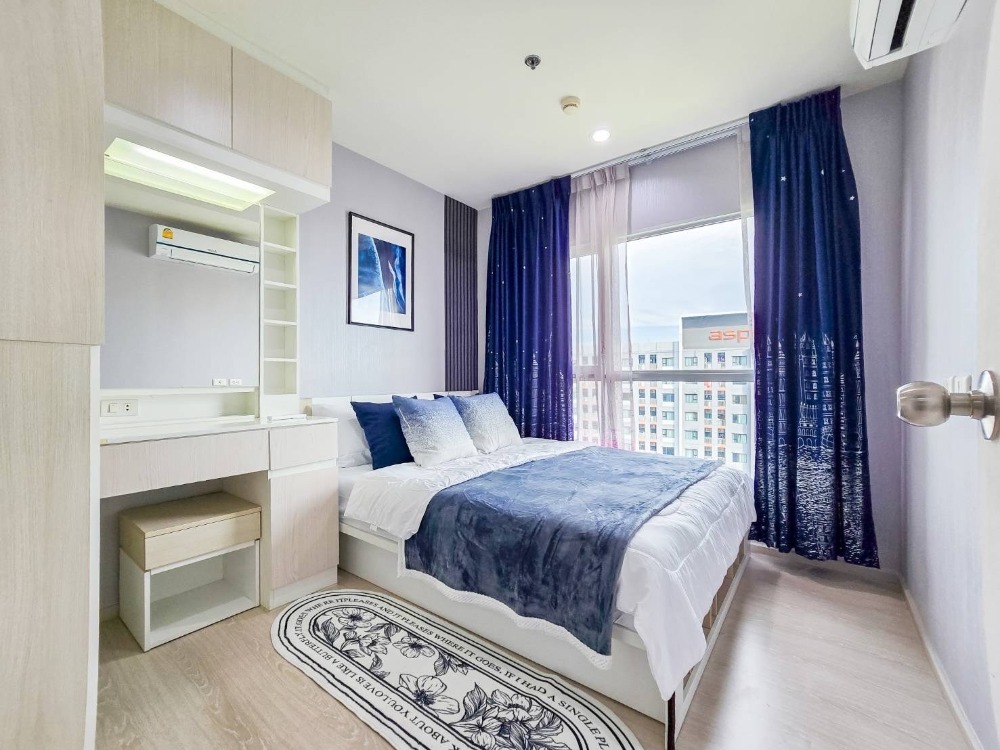 For RentCondoThaphra, Talat Phlu, Wutthakat : Aspire Sathorn Taksin (TIMBER Zone) Beautiful room, newly decorated, complete furniture