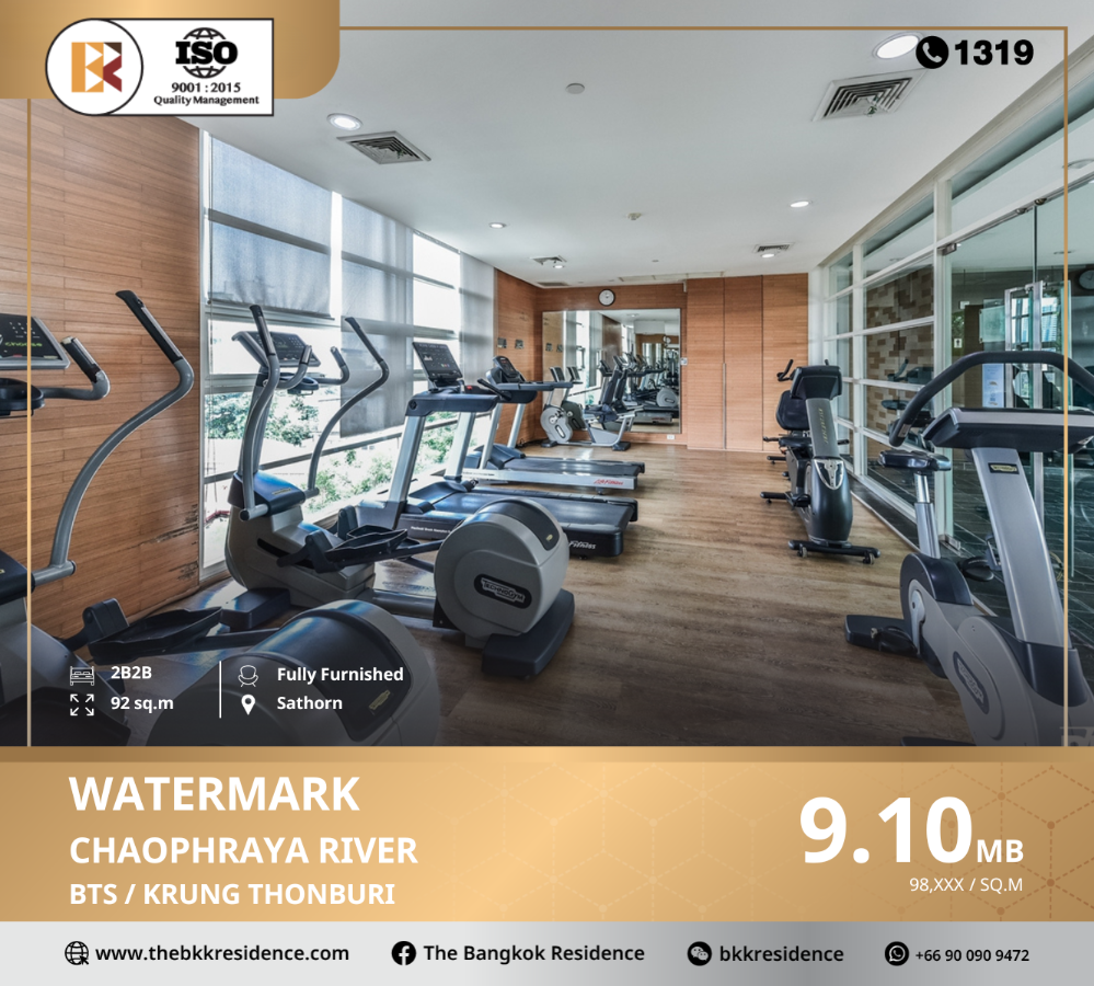 For SaleCondoWongwianyai, Charoennakor : Watermark Chaophraya River - Riverside Condo, Near BTS Krung Thonburi