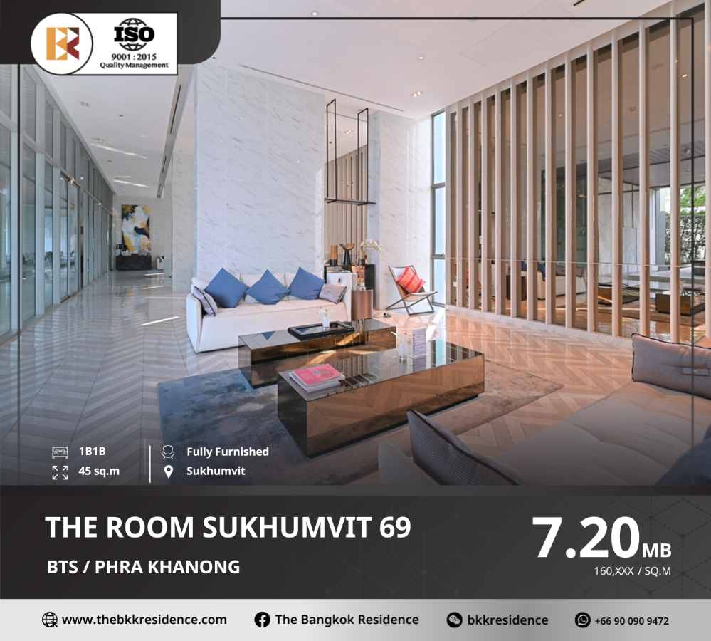 For SaleCondoOnnut, Udomsuk : The Room Sukhumvit 69, High-Rise Condo Near BTS Phra Khanong