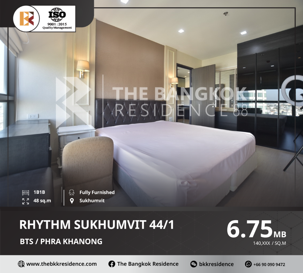 For SaleCondoOnnut, Udomsuk : RHYTHM Sukhumvit 44/1 – Condo next to the BTS Phra Khanong