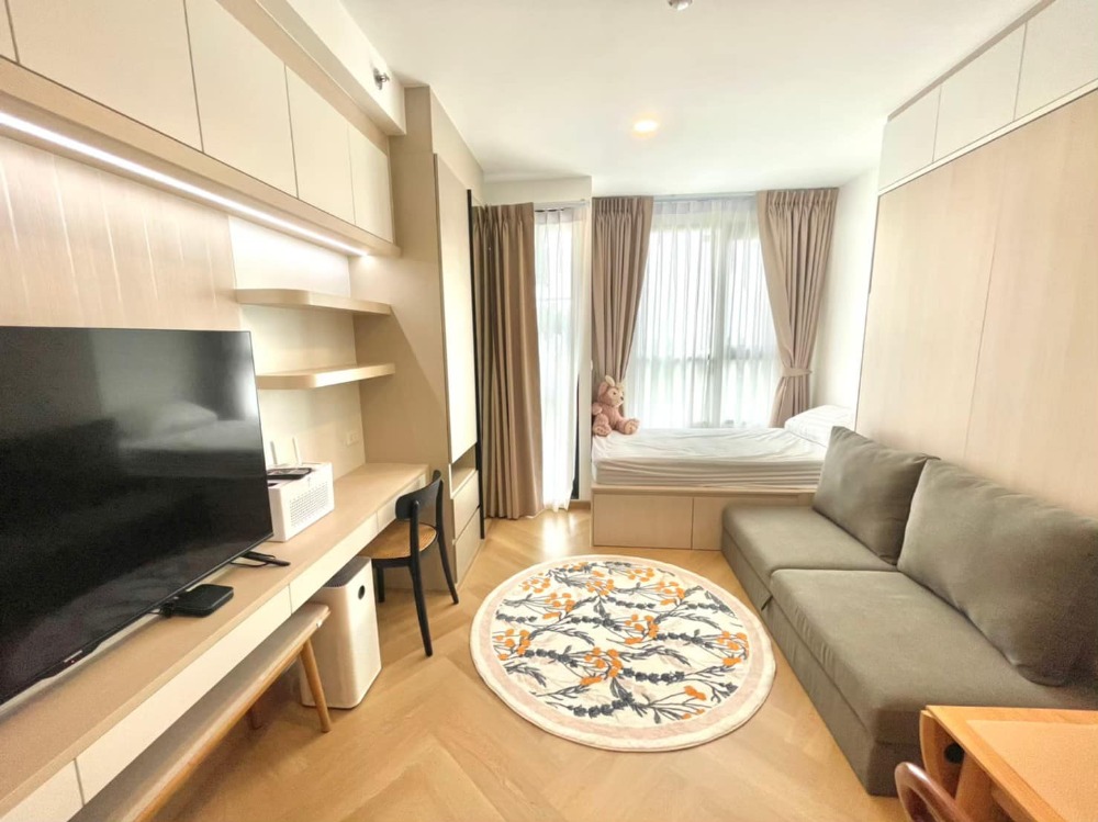 For RentCondoMin Buri, Romklao : 🌲FOR RENT>> The Origin Ram 209 Interchange>> Room size 22.68 sq m, 7th floor, good view, beautiful room, built-in room with complete electrical appliances and furniture, next to 2 BTS lines #LV-MO1206