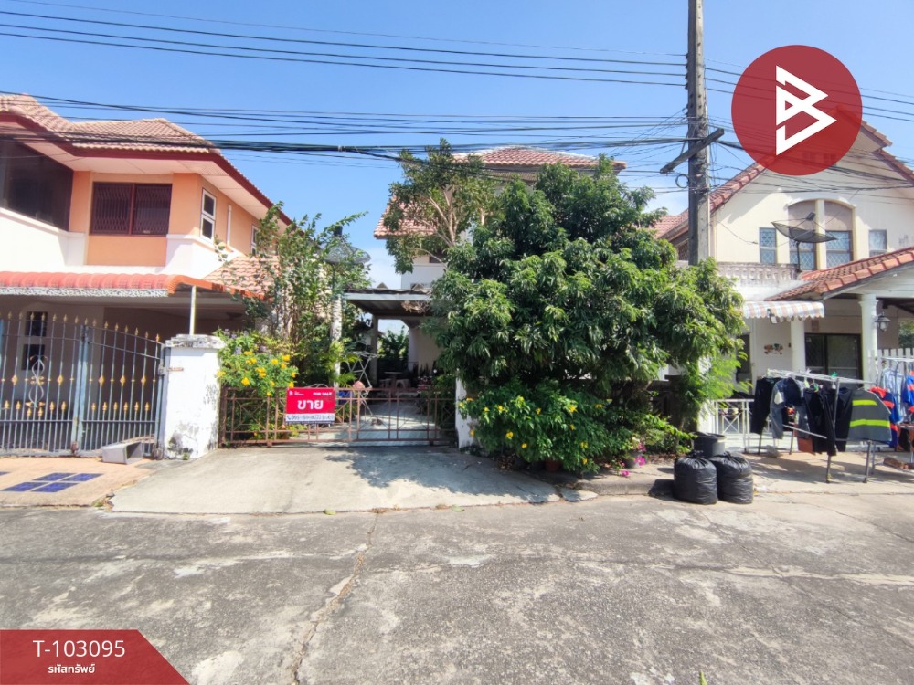 For SaleHousePattaya, Bangsaen, Chonburi : Single house for sale, Country Park Village 1, Bangsaen, Chonburi