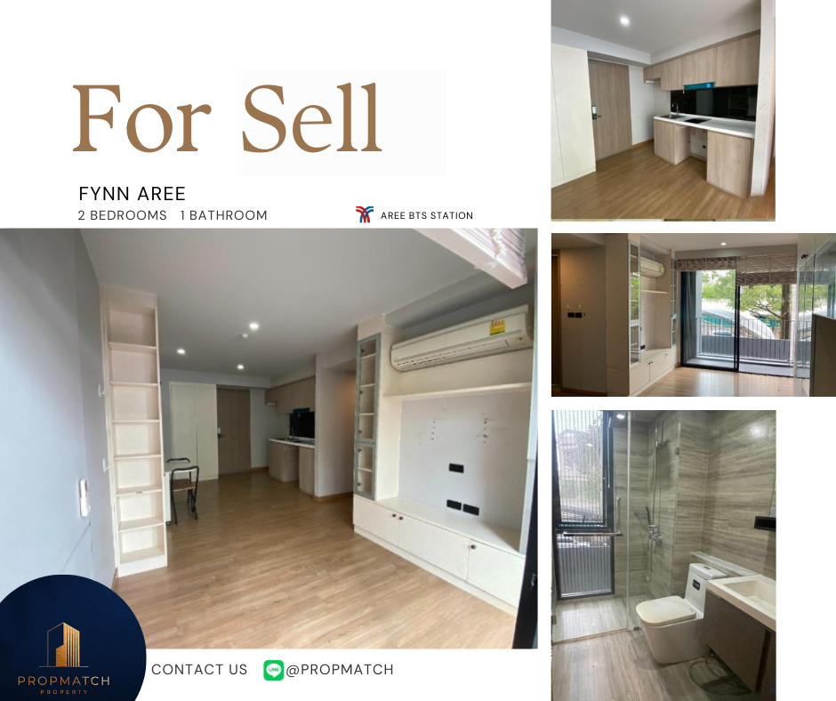 For SaleCondoAri,Anusaowaree : ⚡️Price drop!! Cheapest in the project⚡️Fynn Aree, very cheap, beautiful room (2 bedrooms, 47 sq m.) only 5.5 million baht. Tel.0981315848 @propmatch