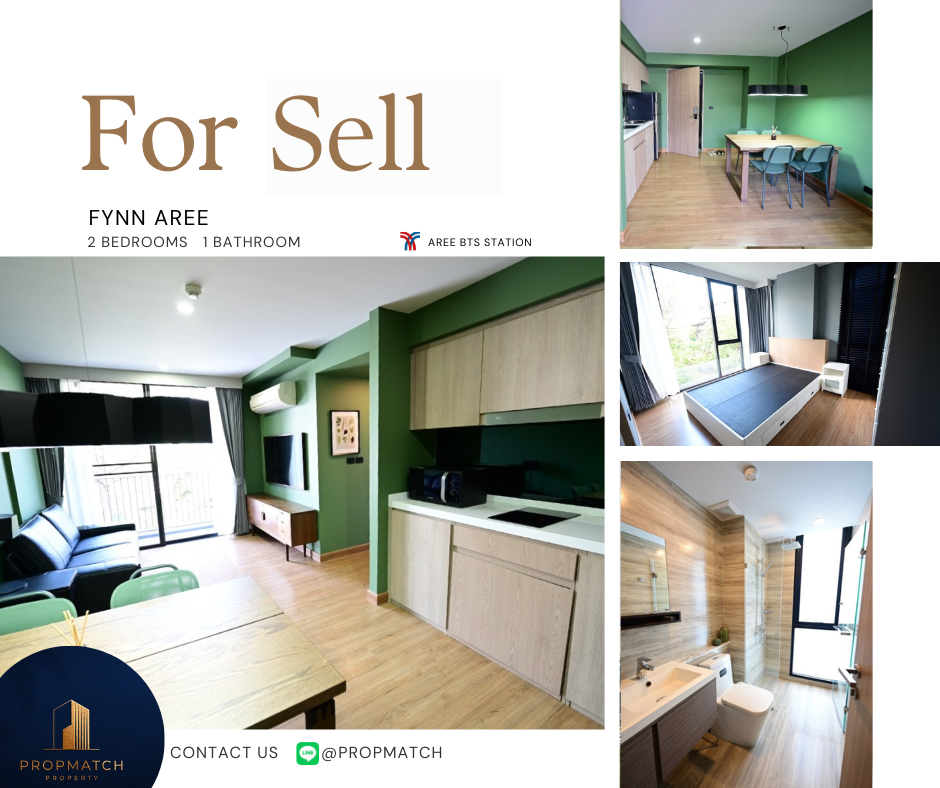 For SaleCondoAri,Anusaowaree : ✨Wow price, super cool decorated room✨ Fynn Aree, very cheap price, beautiful room (2 bedrooms, 47 sq m.) only 5.99 million baht. Tel.0981315848 @propmatch