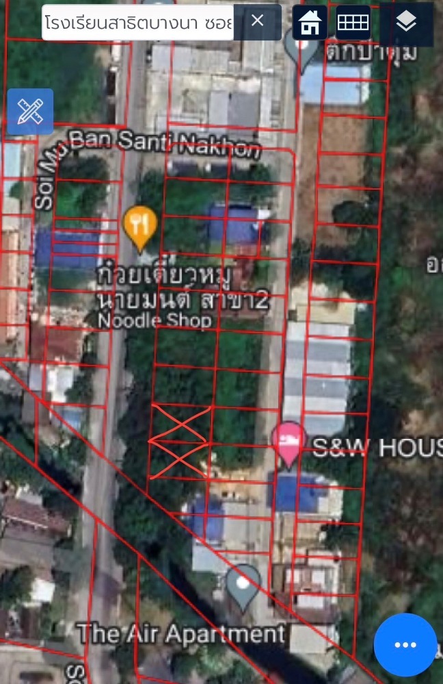 For RentLandSamut Prakan,Samrong : Vacant land 120 sq.w. for rent in Soi Bang Pla 12, near Satit Bangna 100 meters.