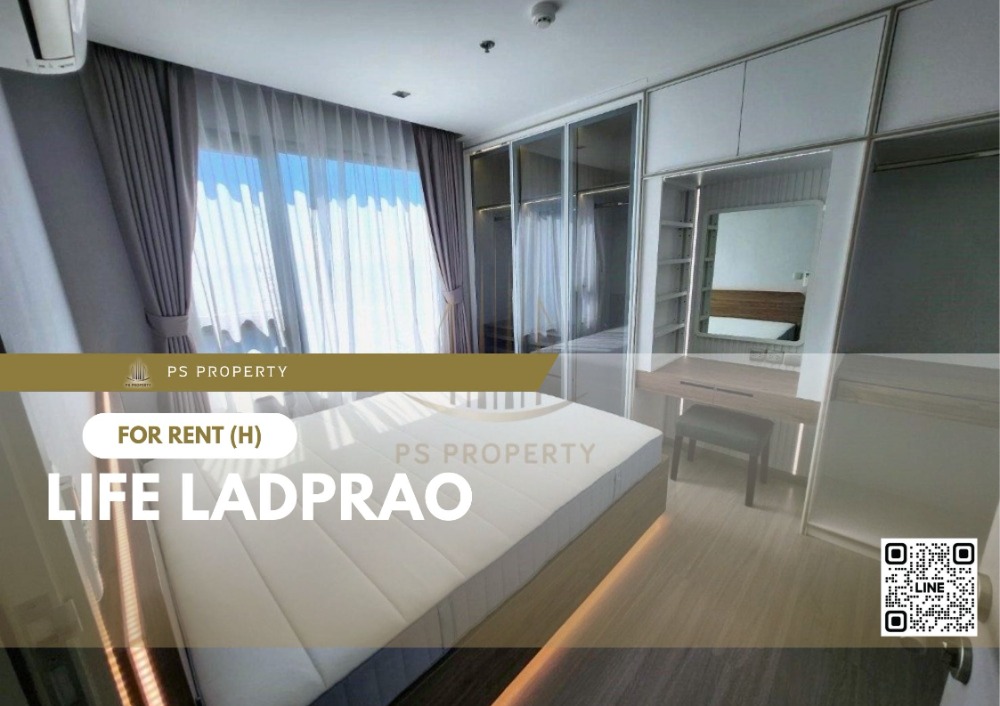 For RentCondoLadprao, Central Ladprao : For rent 📍 Life Ladprao 📍 near MRT Ladprao Intersection, complete with furniture and electrical appliances.