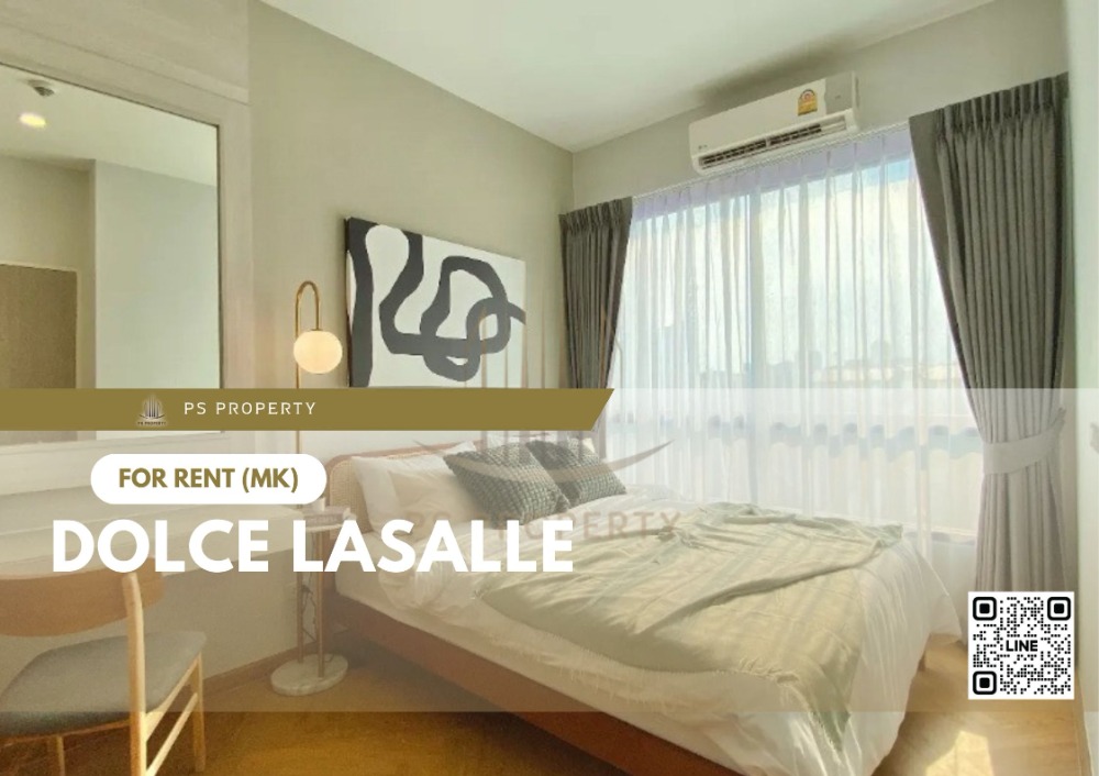 For RentCondoBangna, Bearing, Lasalle : For rent ✨ DOLCE LASALLE ✨ complete furniture and electrical appliances, near BTS Bearing.