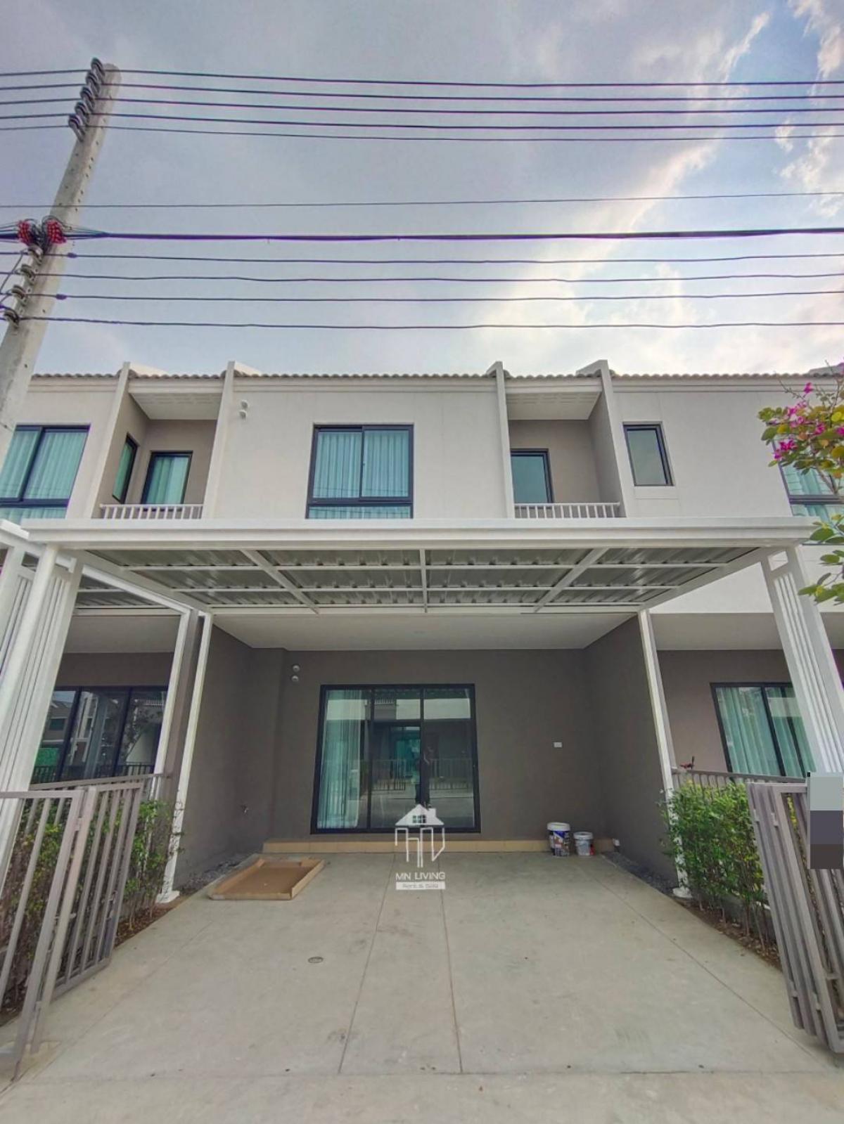 For RentTownhousePathum Thani,Rangsit, Thammasat : Rent a new townhome, beautiful one, on the cover, next to Phahonyothin Road, Cymiss Blossum, Phahon -Vibhavadi, near Bangkok University, near Thammasat University.