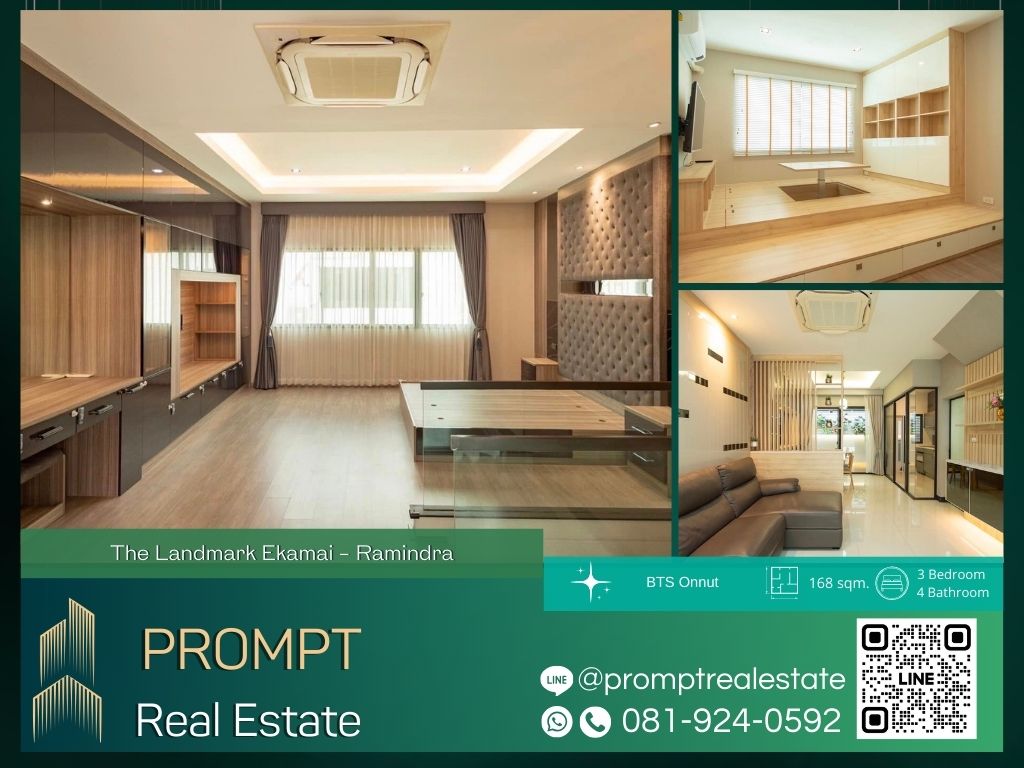 For RentTownhouseKaset Nawamin,Ladplakao : ST13108 - The Landmark Ekamai - Ramindra 