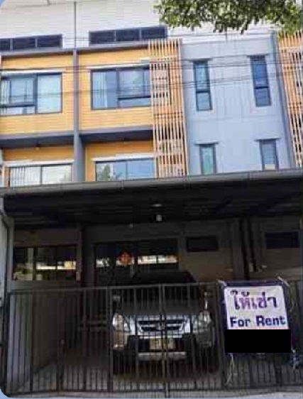 For RentTownhouseBangna, Bearing, Lasalle : Call 081-632-0632 Townhouse for rent, 3 floors, Eco Space Village, Wongwaen-Bangna, some furniture, 3 air conditioners, suitable for living or Home Office.