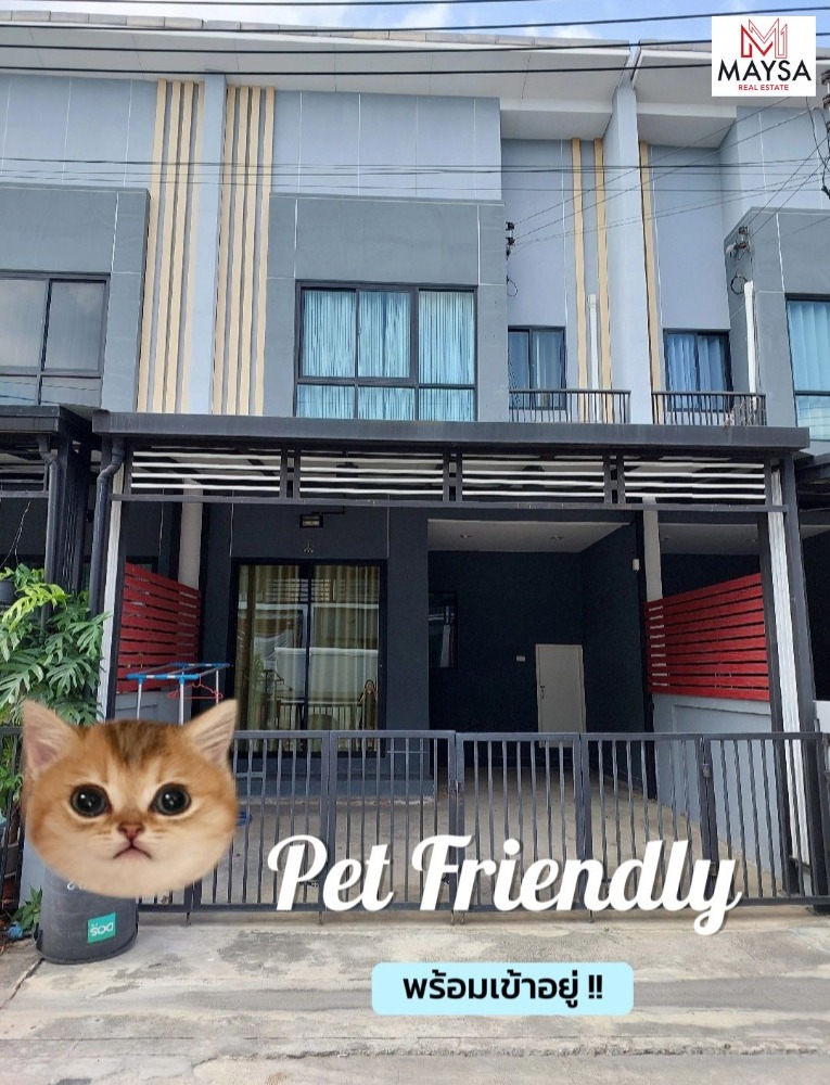 For RentHouseLadkrabang, Suwannaphum Airport : 🏡 For rent, 2-storey townhouse, Soi Lat Krabang, 1 month, near Suvarnabhumi Airport, near Robinson Lat Krabang, house ready to move in ✅✅ 🐶🐱 Small pets allowed 🐶🐱