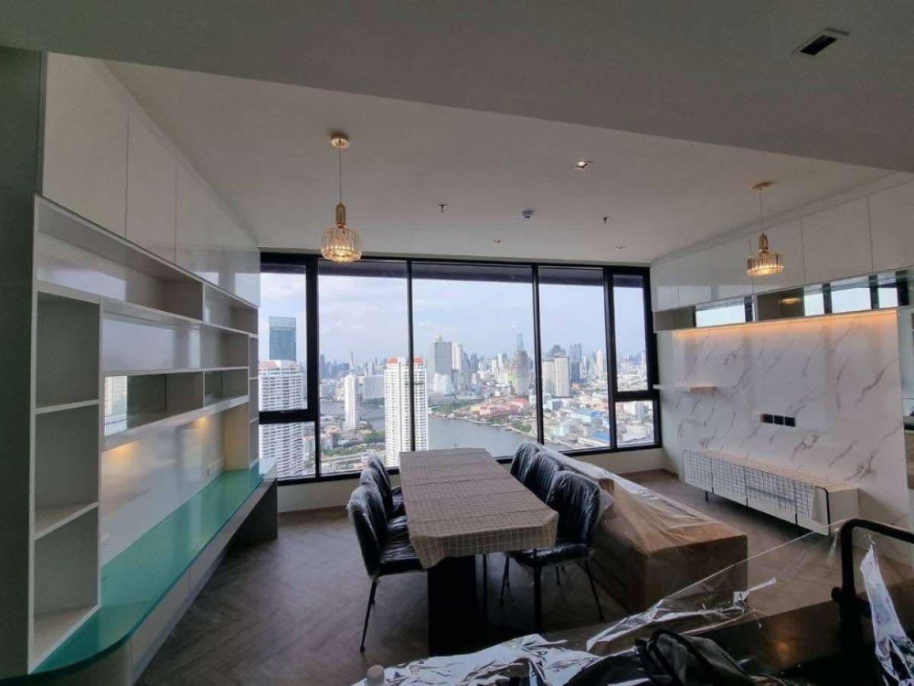 For RentCondoWongwianyai, Charoennakor : ⭐️ Chapter Charoennakhon - Riverside ⭐️ 2 bedrooms, 2 bathrooms, 68 sq m., 41st floor, very beautiful view, ready to move in