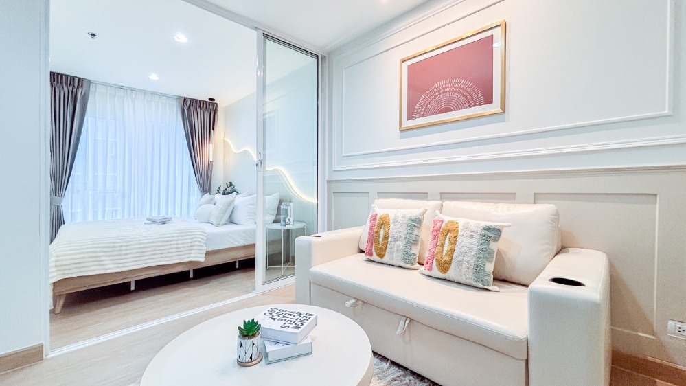 For SaleCondoBang Sue, Wong Sawang, Tao Pun : Good location, near Bang Son MRT station, newly decorated, very beautiful, complete with new furniture, built-in, fully furnished.