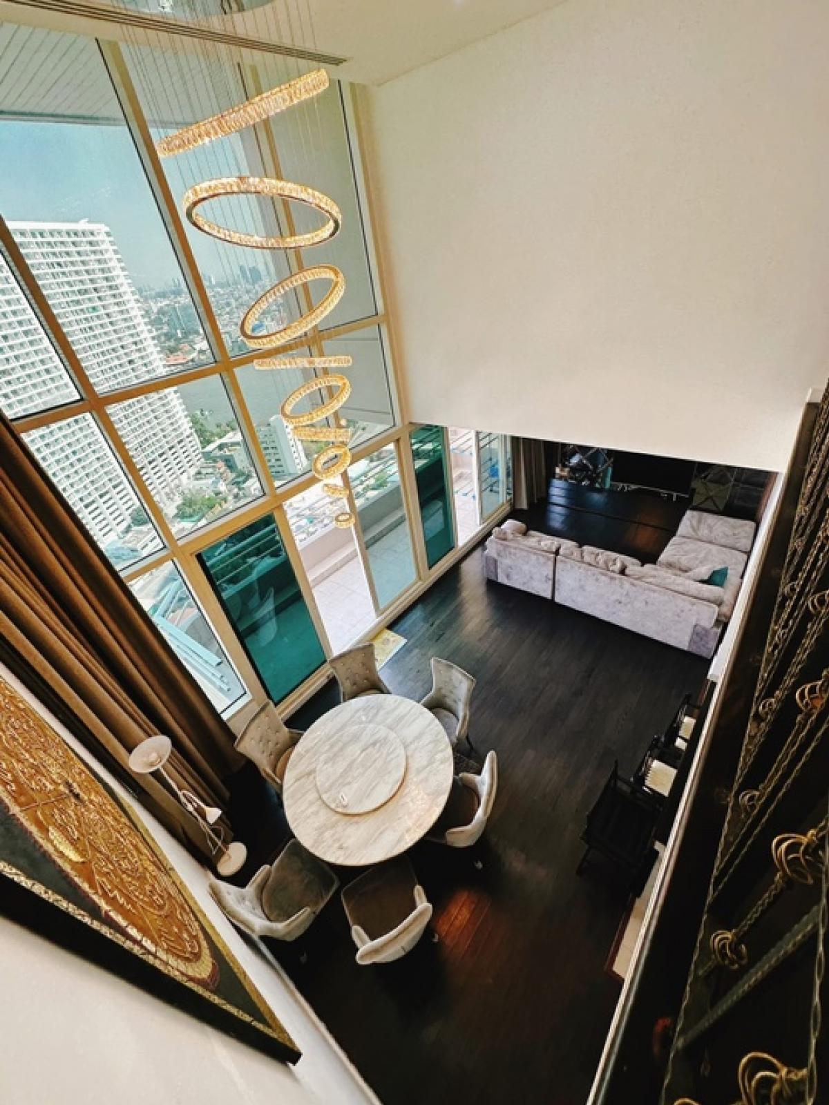 ให้เช่าคอนโดวงเวียนใหญ่ เจริญนคร : Watermark chaophraya river |3bed3bath |265 sqm | 150,000 only triplex floor!!