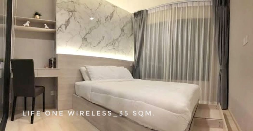 For RentCondoWitthayu, Chidlom, Langsuan, Ploenchit : Condo for rent, new room, ready to move in, 1 bedroom, beautifully decorated, Life One Witthayu, 35 sq m., Ploenchit area, near Central Embassy