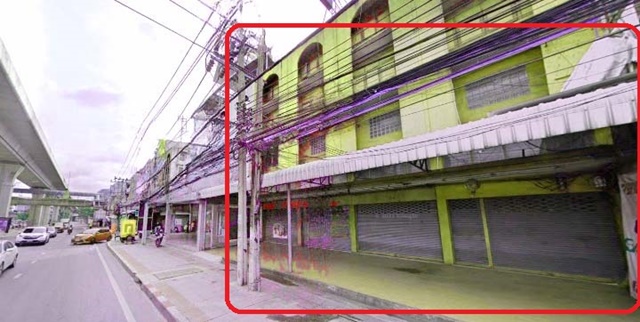 For RentShophouseBangna, Bearing, Lasalle : Showroom Cheaper than warehouse 4-unit BTS Bangna Bearing 400m. on the main road 4-storey shophouse