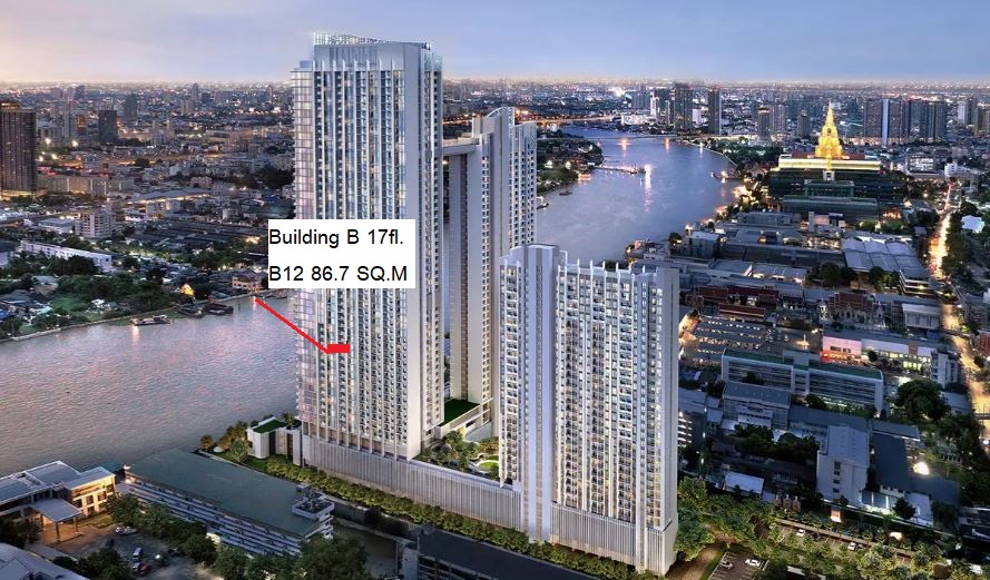 For SaleCondoRama 8, Samsen, Ratchawat : Condo down for sale, date, time at Chao Phraya, River View, Floor 17, Building B, call 0999983897