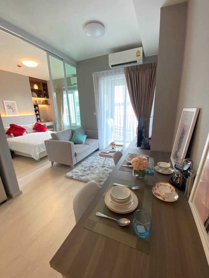 For RentCondoRatchadapisek, Huaikwang, Suttisan : 🔥FOR RENT>> 🎉Chapter One Eco Ratchada - Huaikwang>> Building G, 8th floor, built-in bedroom, bathroom with partition, near MRT Huai Khwang #LV-MO1218