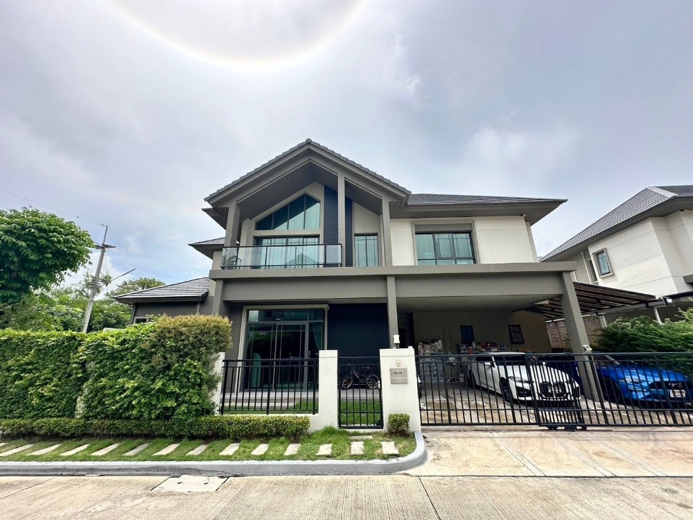 For SaleHousePhutthamonthon, Salaya : Single house for sale, Bangkok Boulevard, Pinklao-Phetkasem, corner house, main road, ready to move in, beautifully built-in extension throughout the house