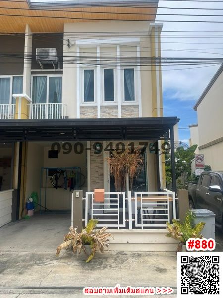 For RentTownhouseLadkrabang, Suwannaphum Airport : For rent: 2-storey townhouse, Golden Town Village 2, On Nut-Lat Krabang