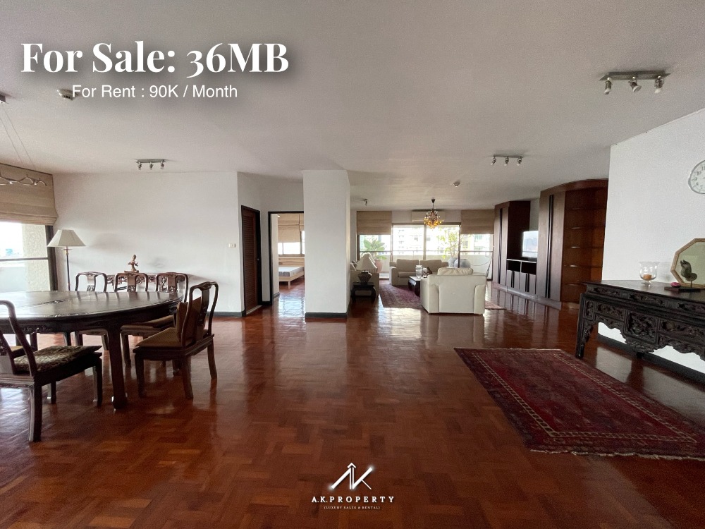 For SaleCondoNana, North Nana,Sukhumvit13, Soi Nana : Classic & Huge 3 bedrooms for Sale closed to BTS Nana