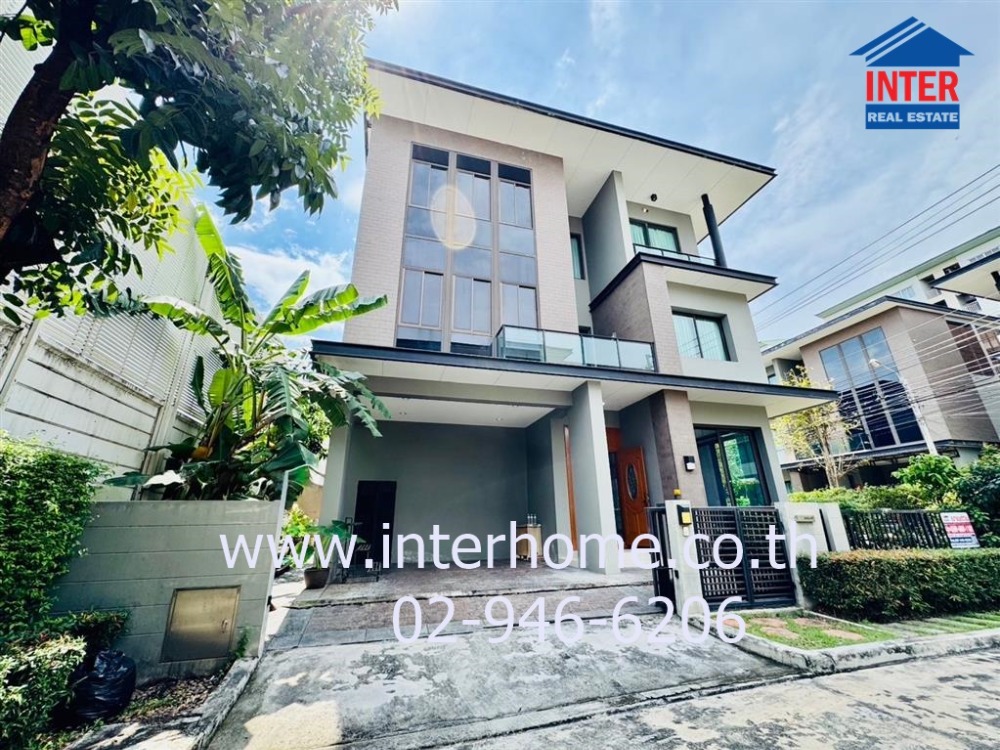 For SaleHouseRamkhamhaeng, Hua Mak : 3-storey detached house, 61.9 sq.w., Sol Ekkamai-Lat Phrao Village, Soi Lat Phrao 112, Lat Phrao Road, Inthraphon Road, Wang Thonglang District, Bangkok