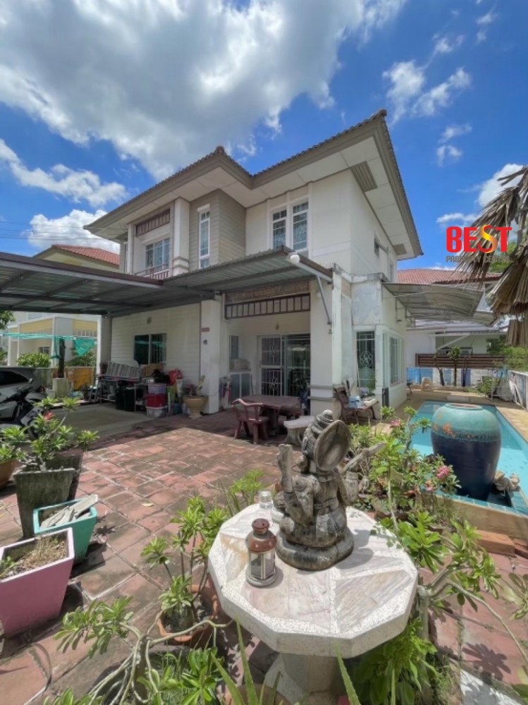 For SaleHouseNawamin, Ramindra : For sale: 4 bedroom detached house with swimming pool, near Fashion Island, Sathit Phatthana School and Chatuchak Expressway, Sansiri project