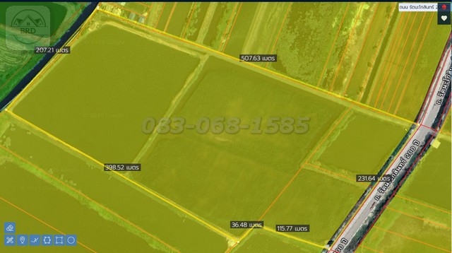 For SaleLandSamut Prakan,Samrong : Yellow land for sale to build a village, Bangna-Trad-Rattanakosin 200 years road (area 87 rai, selling for 5 million per rai, totaling 434,000,000 million baht), Bang Bo, Bang Bo, Samut Prakan